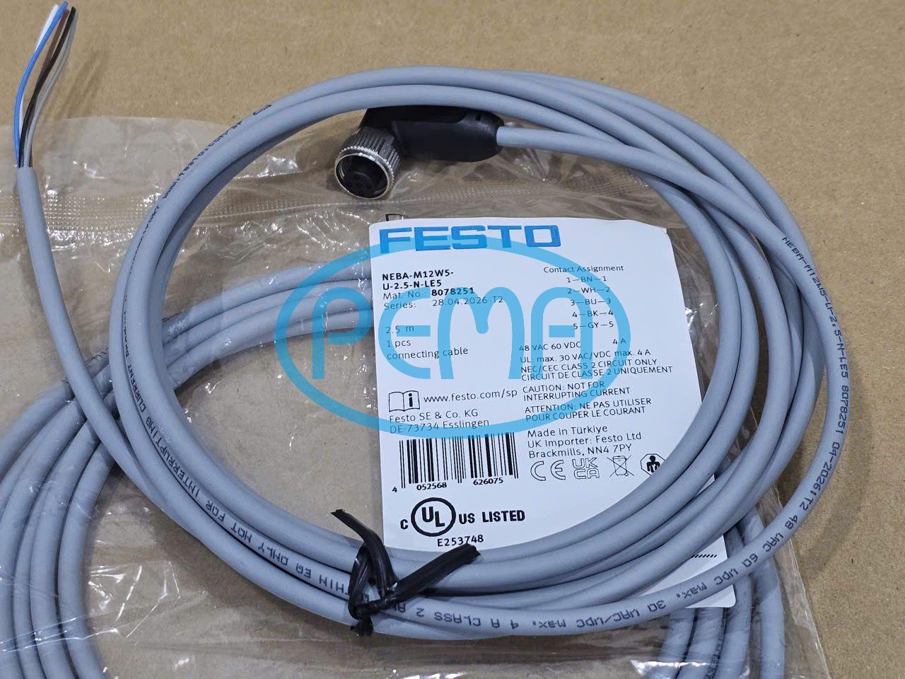 FESTO NEBA-M12W5-U-2.5-N-LE5
